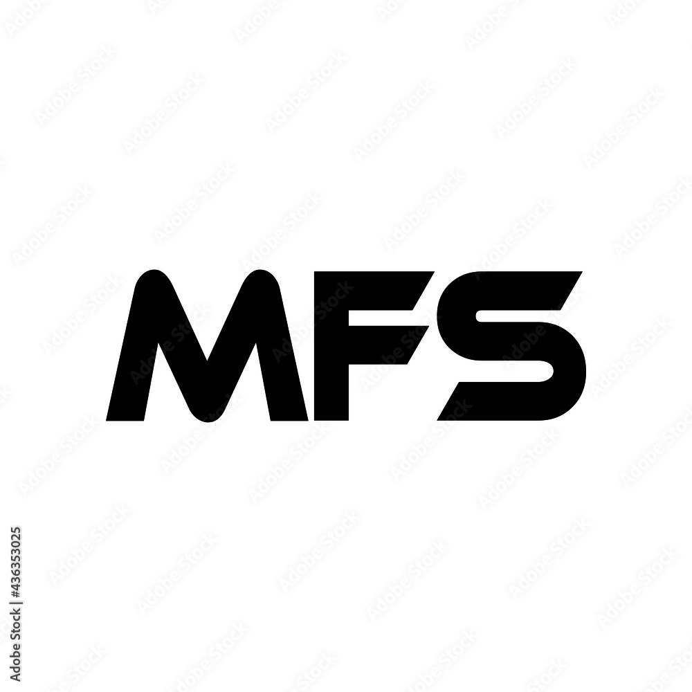 MFS letter logo design with white background in illustrator, vector logo modern alphabet font