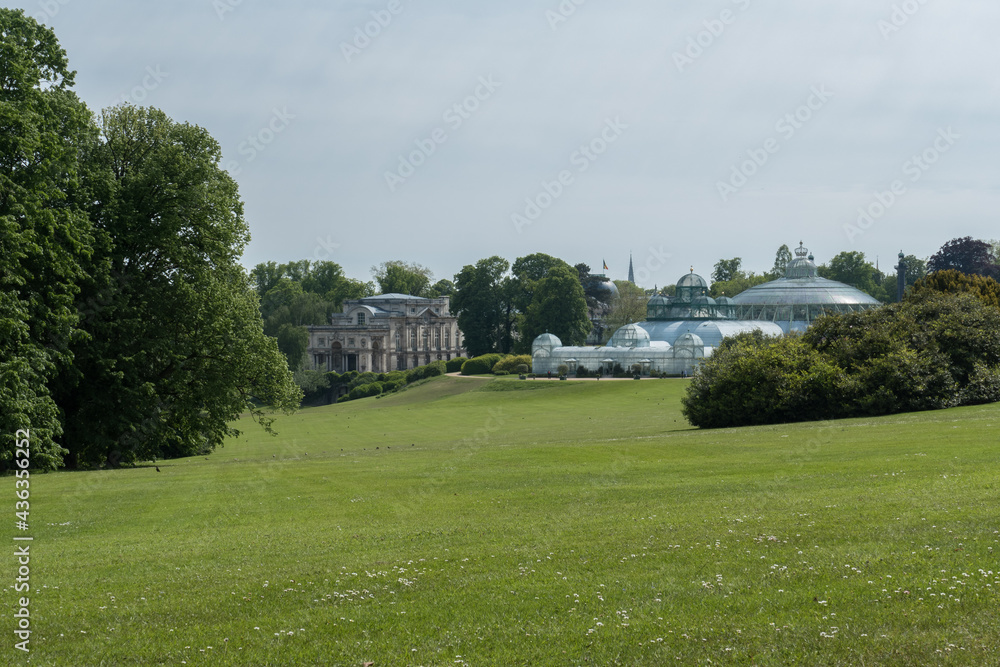 Belgium, Brussels, the castle of laeken, the greenhouse of the congo, the pier and the winter garden