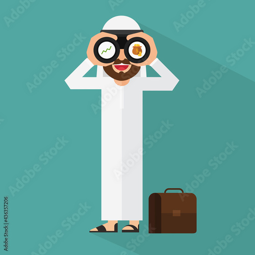 Arabic businessman Looking for money