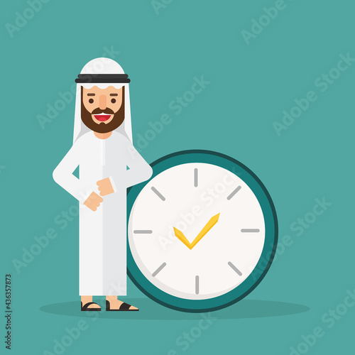 Arab businessmen occupy times