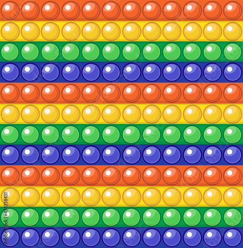 Popit colorful rainbow seamless pattern fidget sensory antistress toy pop it endless texture print background
