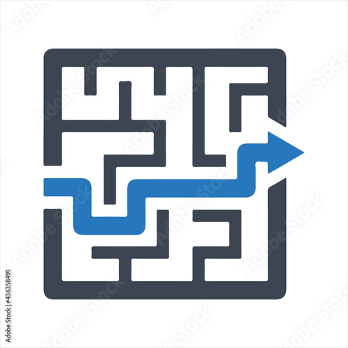 Labyrinth icon, vector and glyph