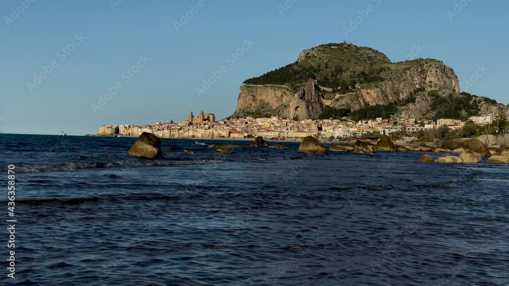 Ancient village of Cefalù, Sicily, Italy. Cefalù is one of the main tourist attractions of Sicily. Famous and picturesque is the Rocca di Cefalù. Ancient village of Cefalù, Sicily, Italy. Cefalù is one of the main tourist attractions of Sicily. Famous and picturesque is the Rocca di Cefalù.