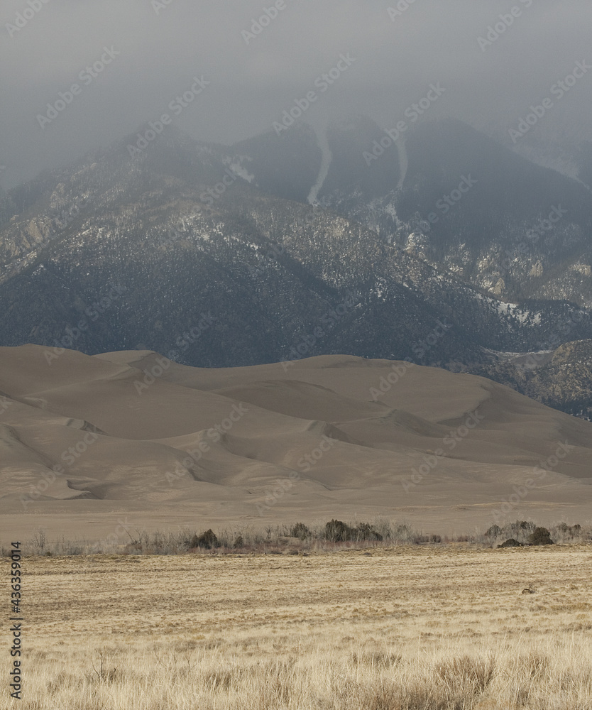 Storm over the Rocky Mountains, Great Sand Dunes National Park Storm over the Rocky Mountains, Great Sand Dunes National Park