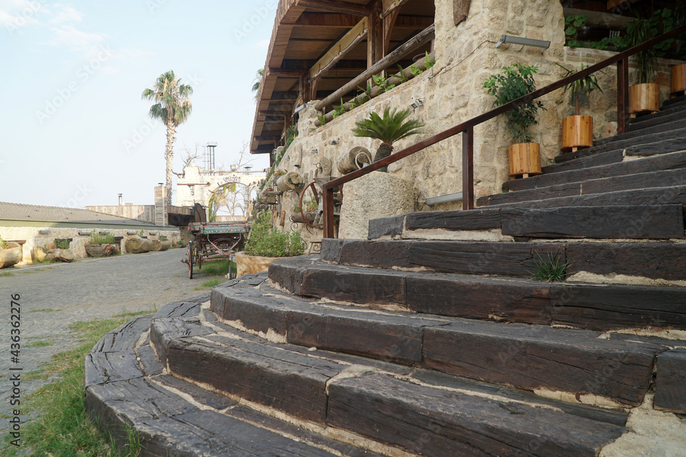Fototapeta premium stone house stairs