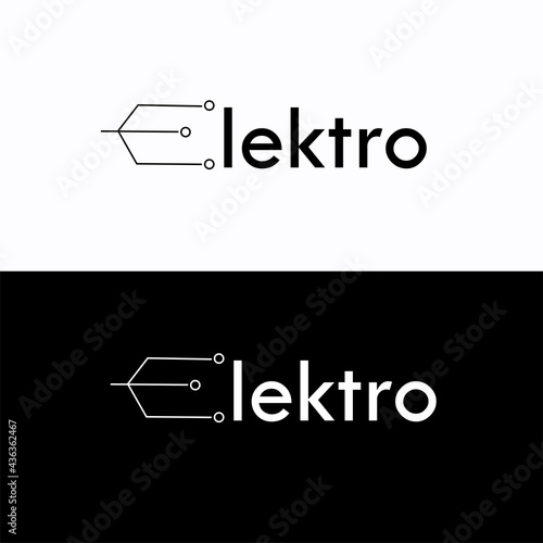 Simple logo elektro for your brand or company