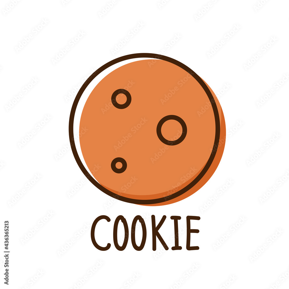 Fototapeta premium Cookie logo design. Cookie vector on white background.