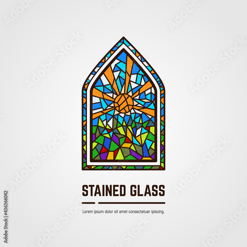 Canvas Print Colorful stained glass window