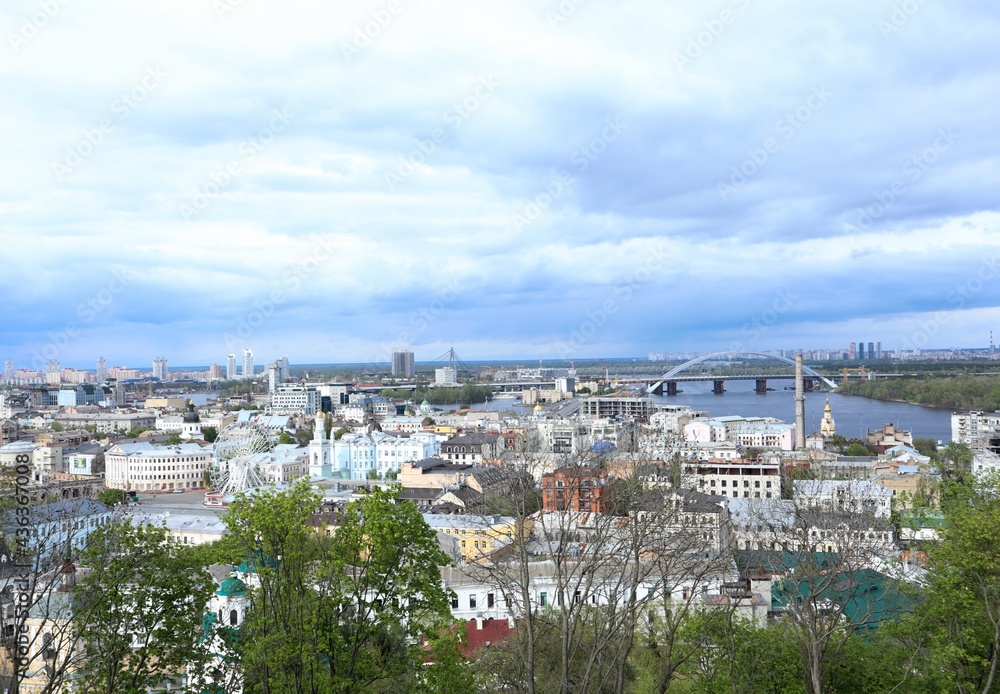 View of the city of Kiev from the mountain