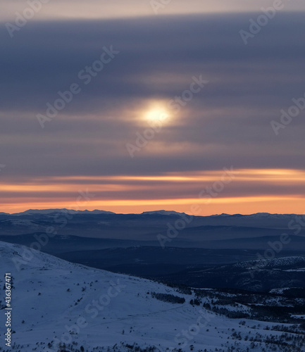 sunset over the mountains © scetin