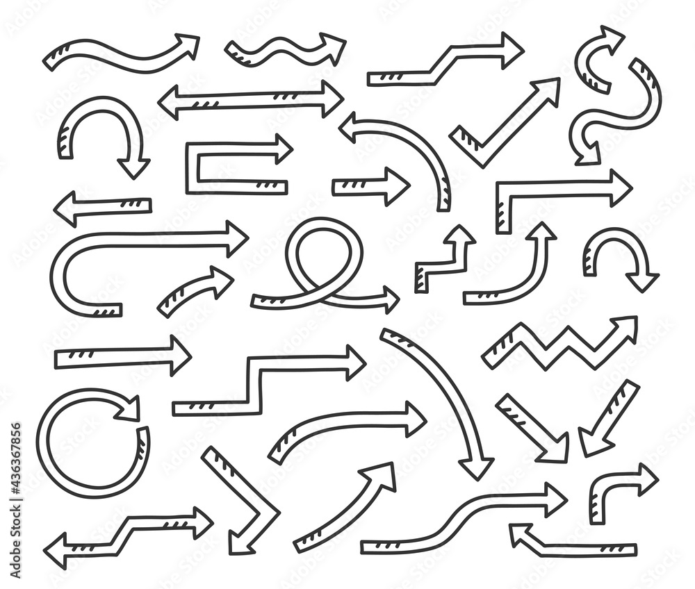 33 Hand drawn doodle arrows 33 Hand drawn doodle arrows
