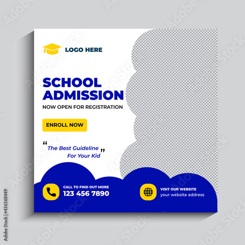 Kids School Admission Social Media Post