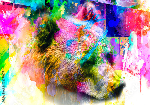 grunge background with graf...