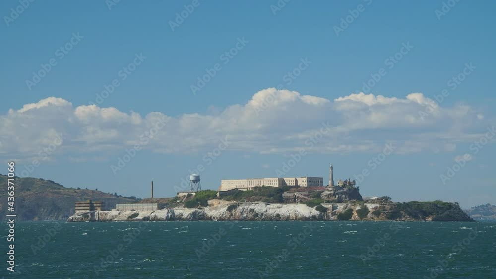 Sunny view of the famous Alcatraz Island Sunny view of the famous Alcatraz Island