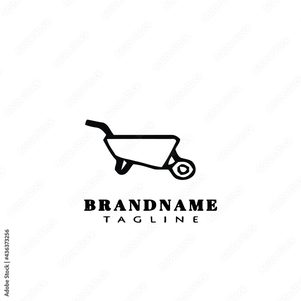 wheelbarrow logo template icon vector illustration wheelbarrow logo template icon vector illustration