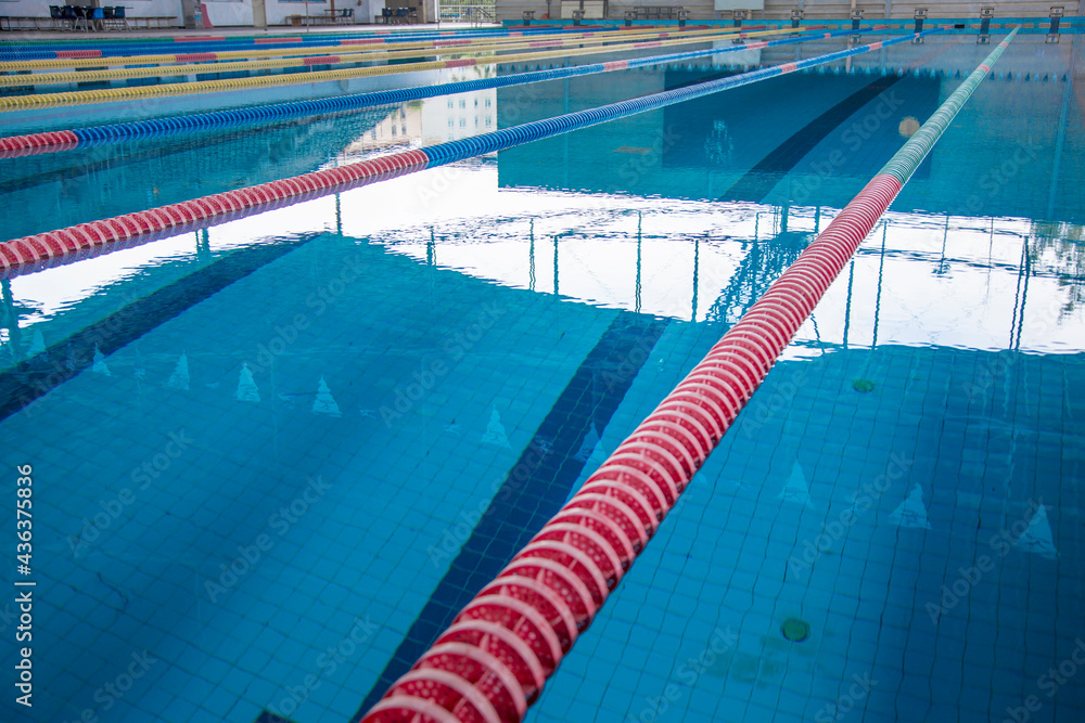 indoor Swimming Pool and Lane on water surface for Sport outdoor