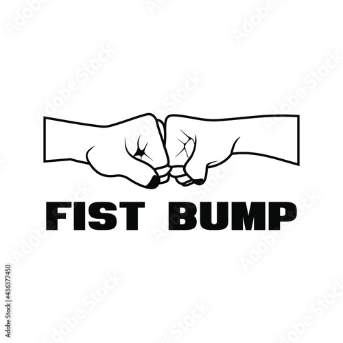 fist bump handshake corona vector