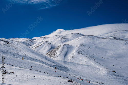 Winter view of Erciyes mountain covered with snow in february 2021 © Сергій Вовк
