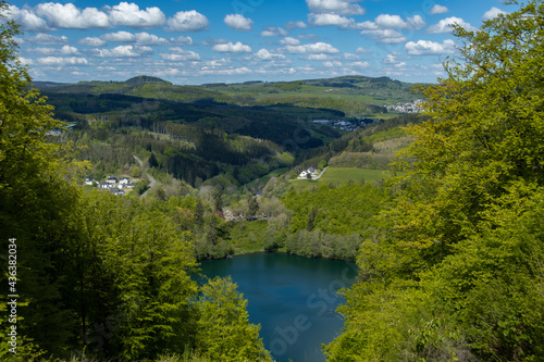 The view from the Mäuseberg to the Gemündener Maar in Daun