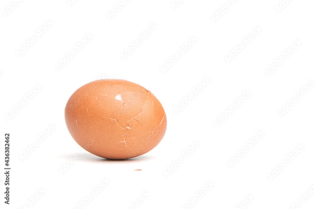 cracked egg and isolated on white background cracked egg and isolated on white background
