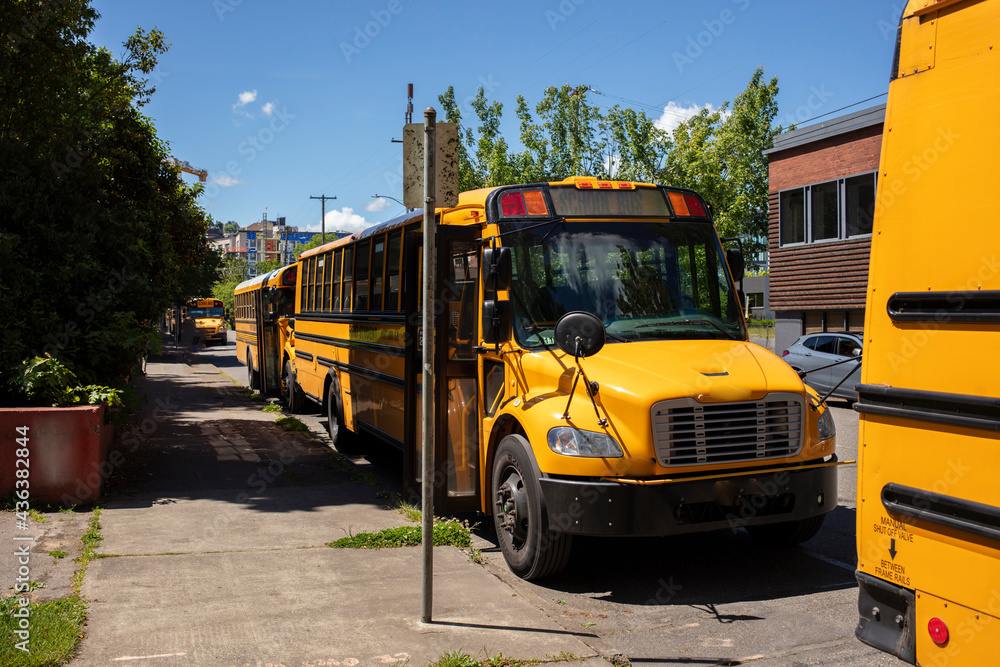 Standard school bus in Portland Standard school bus in Portland