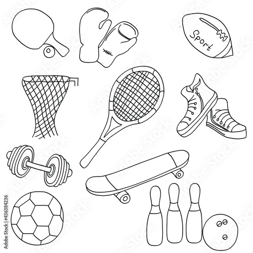 tennis racket and ball