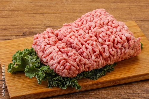 Raw pork minced meat for cooking © Andrei Starostin