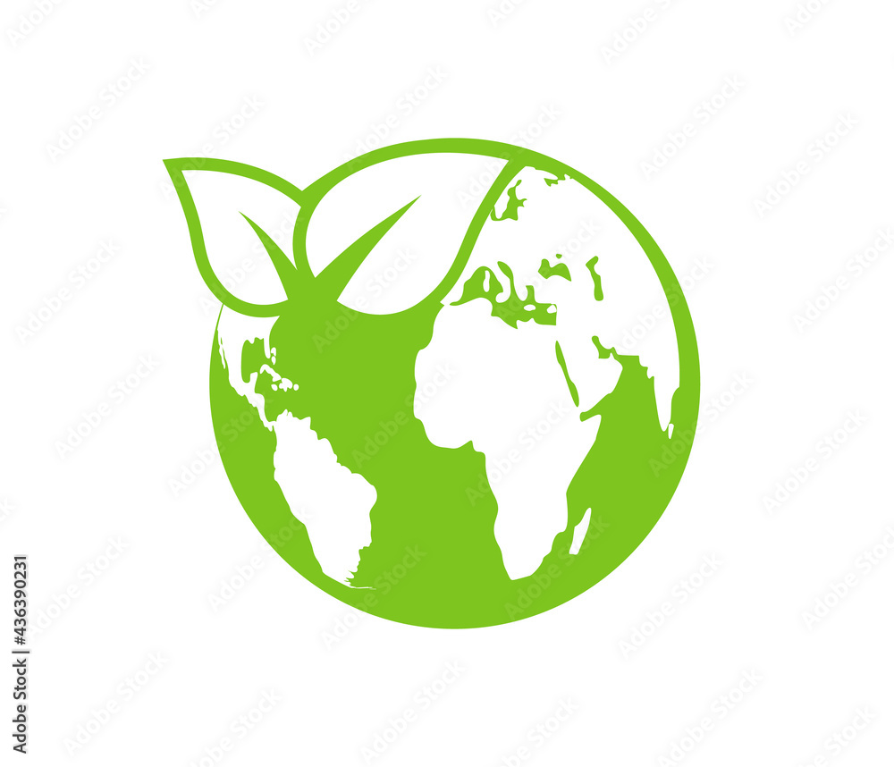 Green earth logo. Save earth and ecology friendly. Environmental concept. Planet and natural. Vector illustration. Green earth logo. Save earth and ecology friendly. Environmental concept. Planet and natural. Vector illustration.