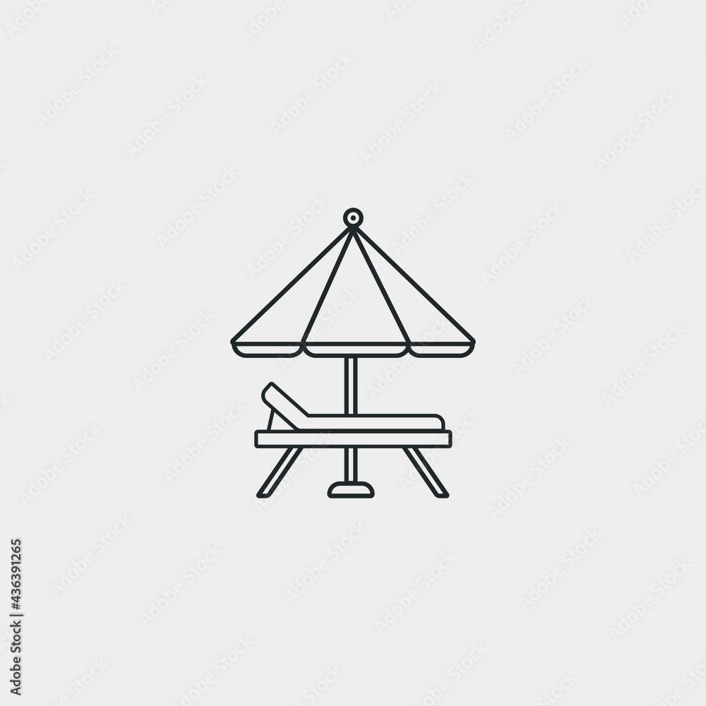 Lounger vector icon Lounger vector icon