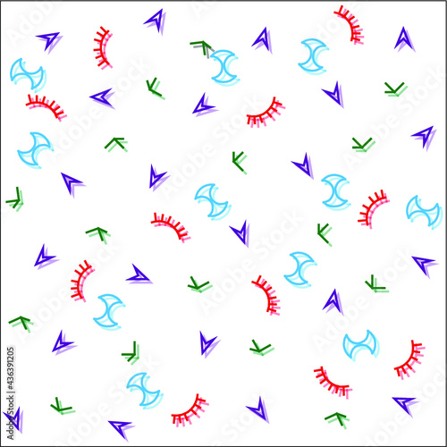 Bright pattern in the style of the Memphis line. Geometric pattern for the cover, booklet, wallpaper, gift. Pattern birthday.