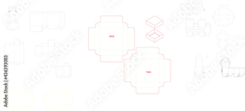 Packaging Box Cardboard Template Candy Jewerly 