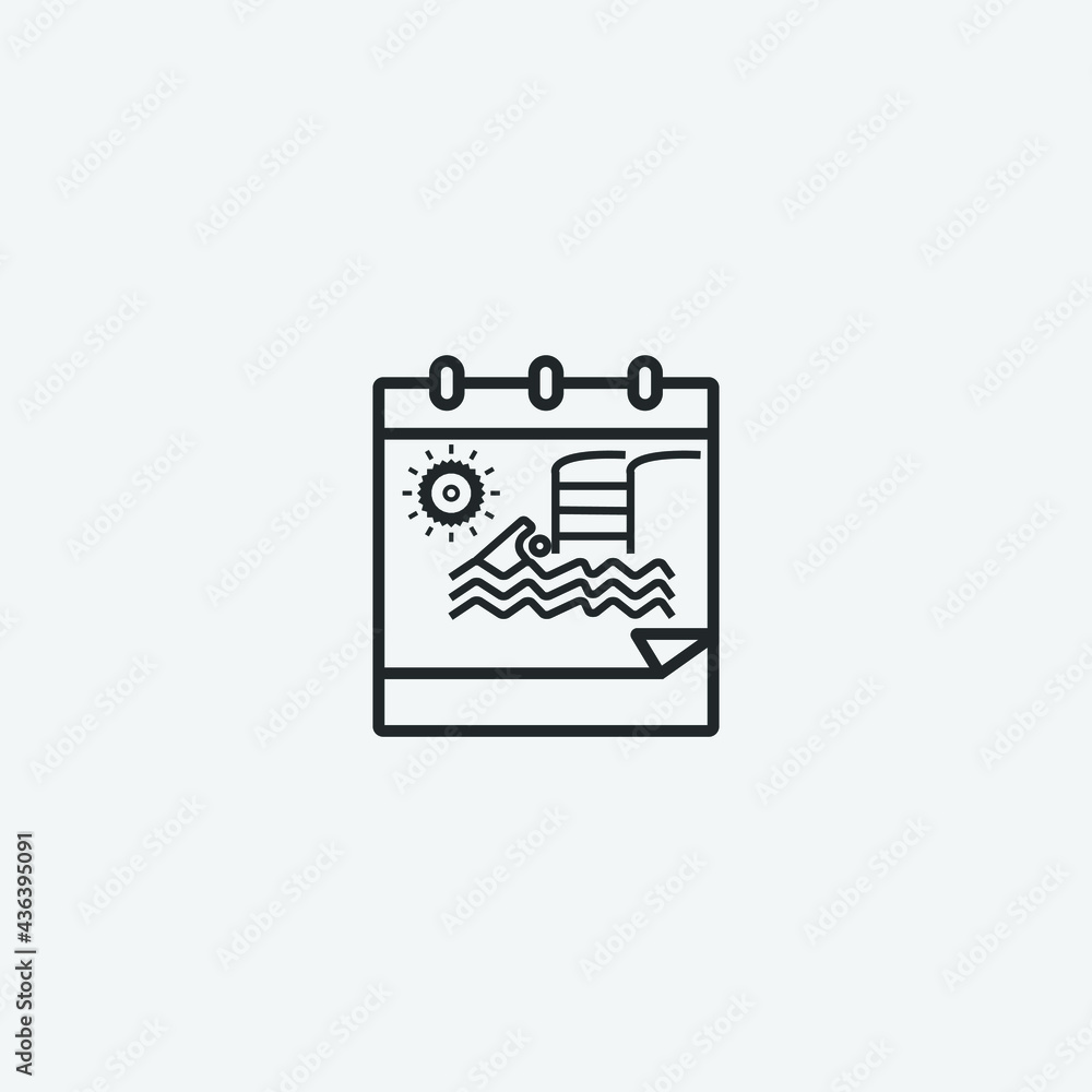 Summer holiday vector icon Summer holiday vector icon