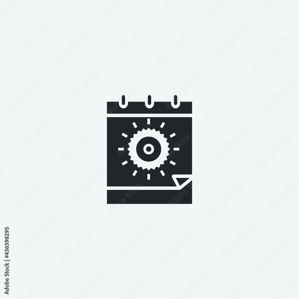Summer calendar vector icon Summer calendar vector icon