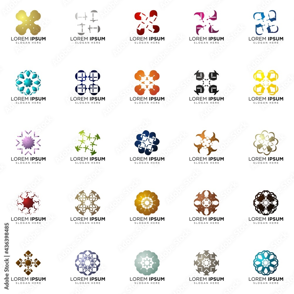 set a full color modern logo geometric logo abstract logo designs set a full color modern logo geometric logo abstract logo designs