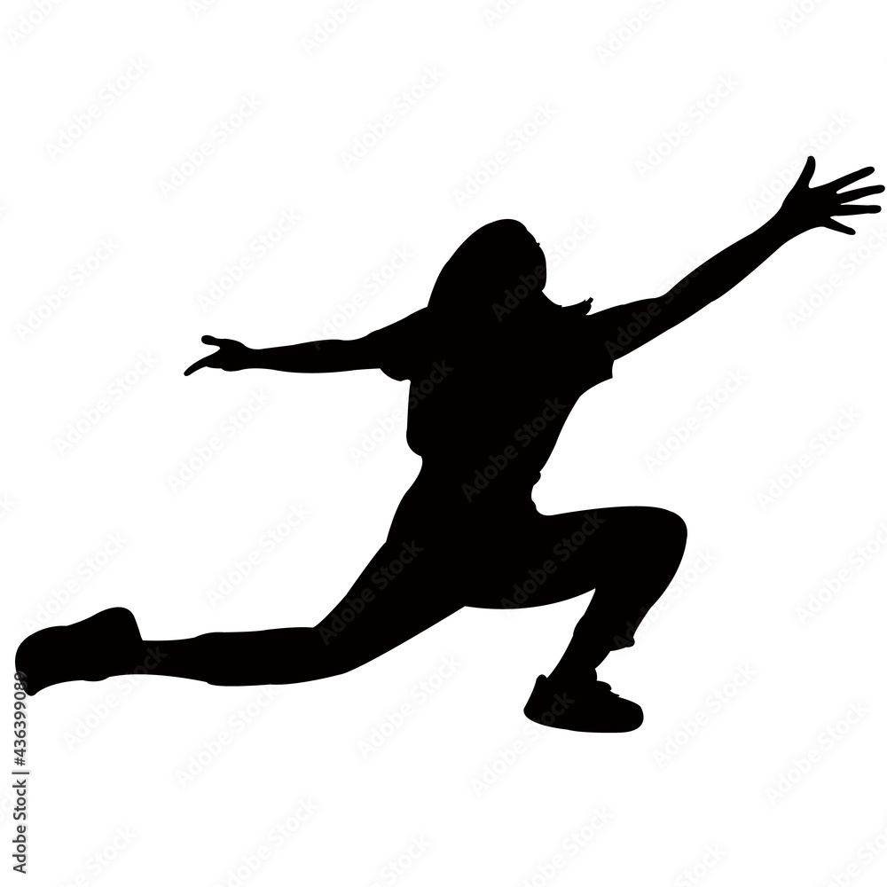 a girl body silhouette vector