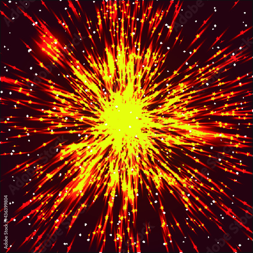 Explosion in space