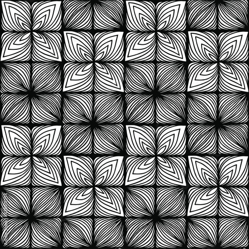 Seamless abstract hand-drawn pattern. Smooth thin lines, geometric background, waves.