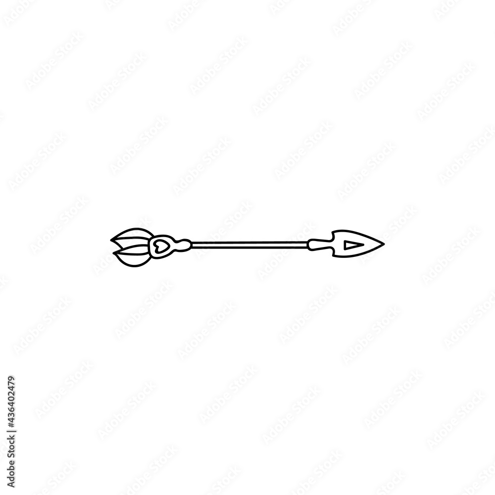 Single hand drawn arrow. Vector illustration in doodle style. Isolate on a white background. Single hand drawn arrow. Vector illustration in doodle style. Isolate on a white background.