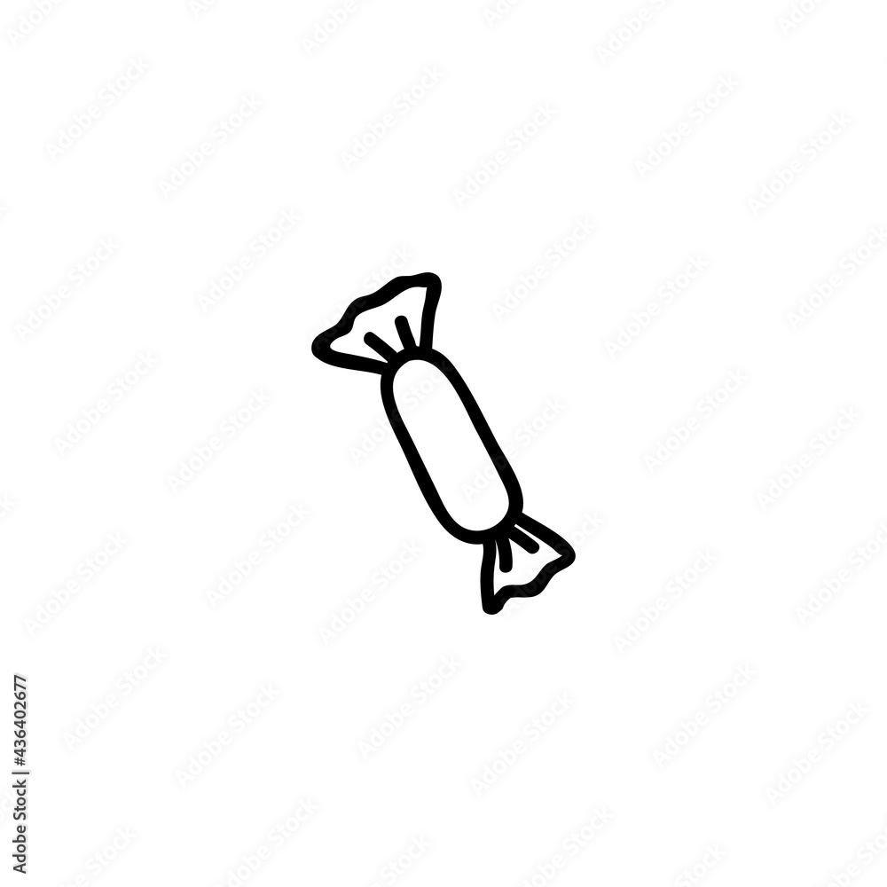 Single hand drawn candy. Vector illustration in doodle style. Isolate on a white background. Single hand drawn candy. Vector illustration in doodle style. Isolate on a white background.