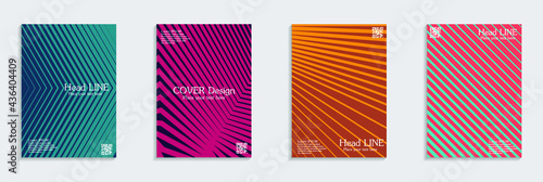 Minimal covers design. Cool halftone gradients.