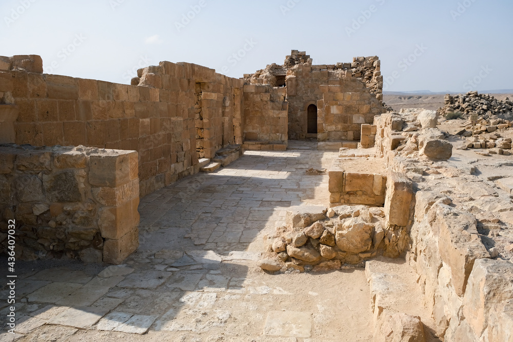 Ruins of the ancient Nabatean settlement of Shivta Ruins of the ancient Nabatean settlement of Shivta
