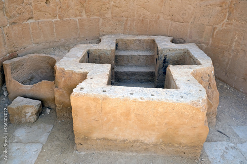 Baptistery in the ancient Nabatean settlement of Shivta photo