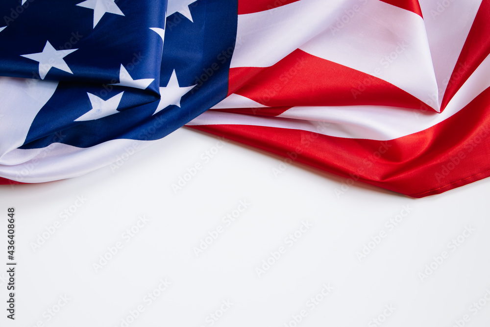 American flag. Background for Independence Day, Memorial Day or Labor Day. Culture of USA. Place for your text.