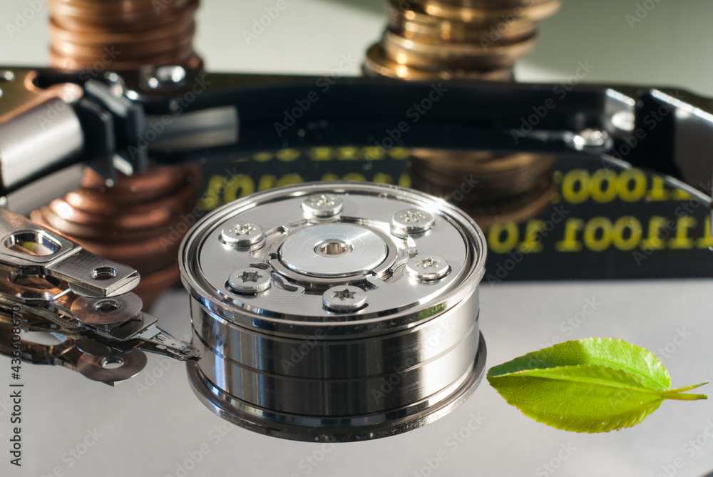 Closeup of chia mining hdd Closeup of chia mining hdd