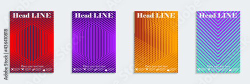 Minimal covers design. Cool halftone gradients.