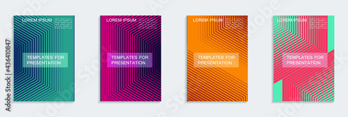 Minimal covers design. Cool halftone gradients.