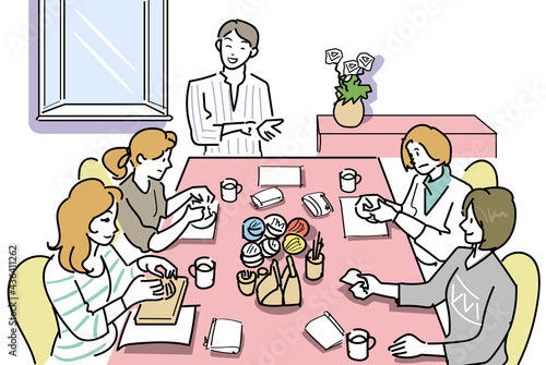 手芸教室で手作りの道具を作る