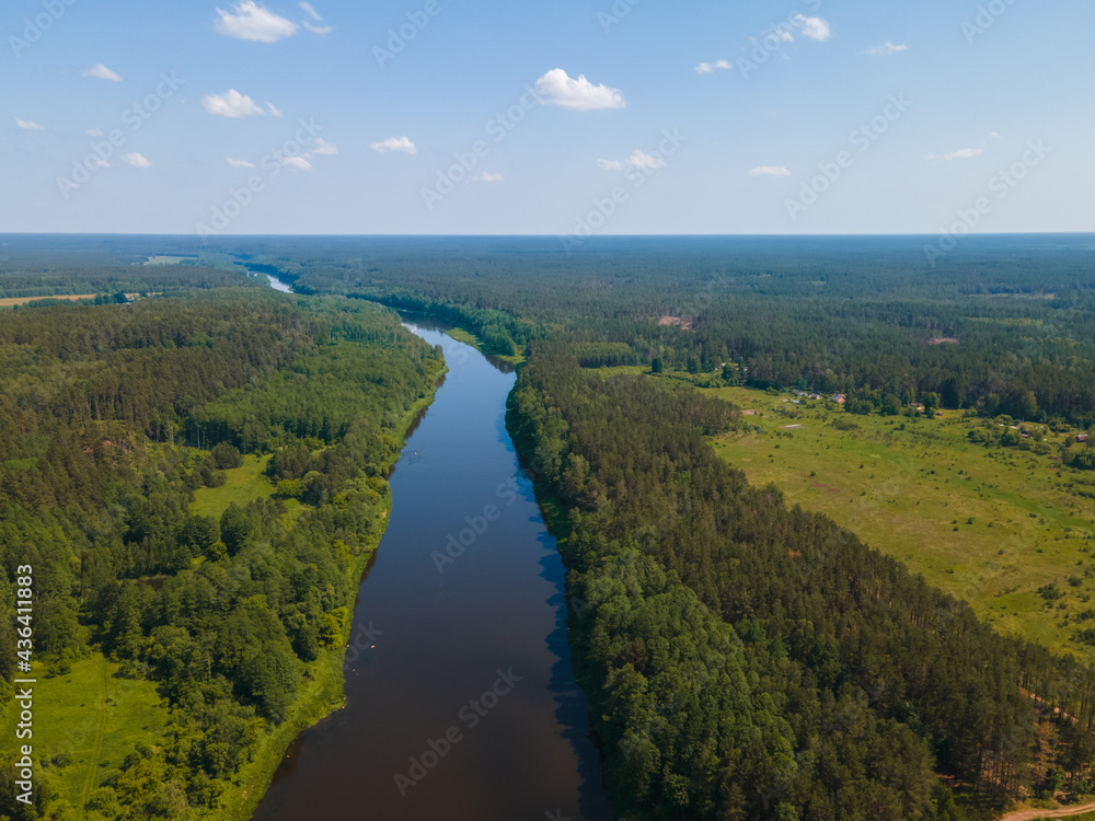 landscape with Nemunas (Neman) river