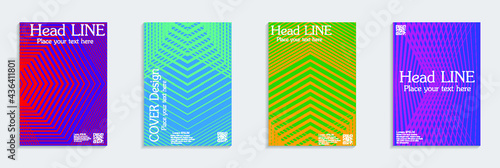 Minimal covers design. Cool halftone gradients.