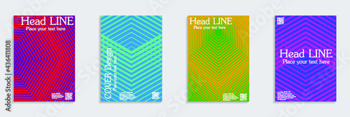 Minimal covers design. Cool halftone gradients.